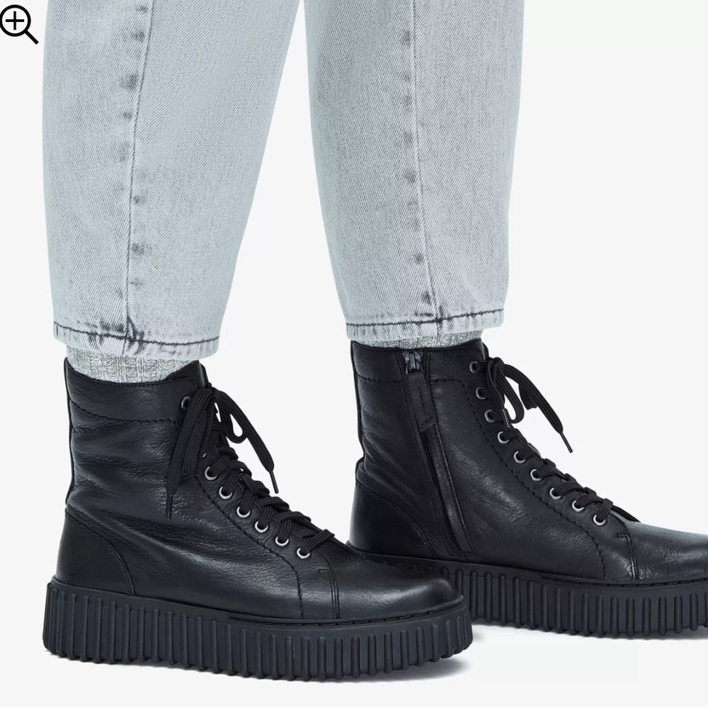 NWOT-Clark’s Torhill Rise womens Black Leather High-Top Boots